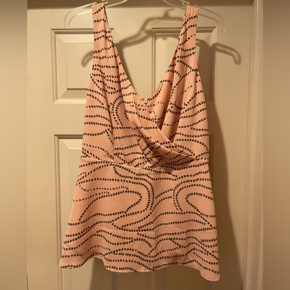 Cabi Pink Brown Sleeveless Tank | Size 8 | Women’s Shirt | Perfect for Summer